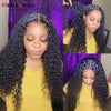 180 Density Brazilian Jerry Curly Lace Front Wig