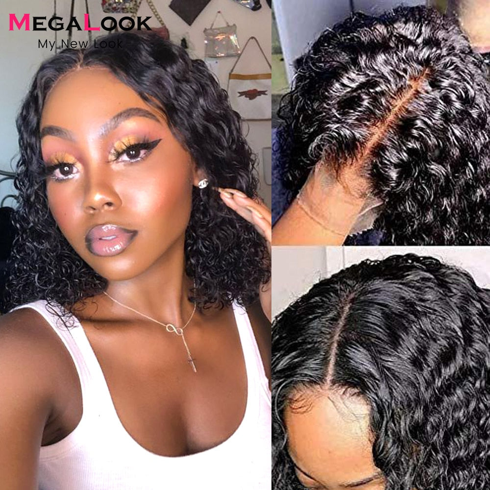 Wigs Human Hair Jerry Curly Lace Front Wig