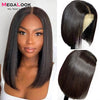 Straight Bob Wig #4 Brown Colored Human Hair