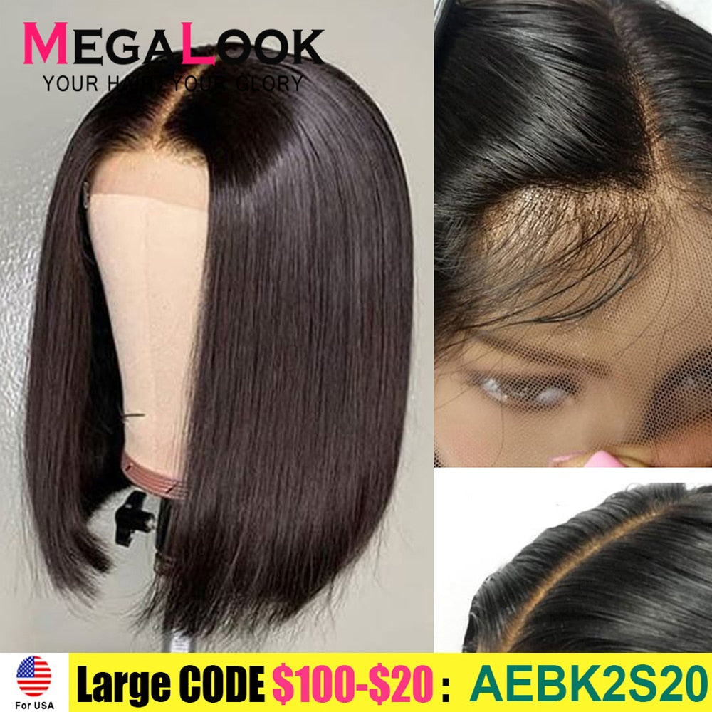 13x6 Hd Lace Frontal Wig MEGALOOK 13x4 Lace Front Human Hair Wigs