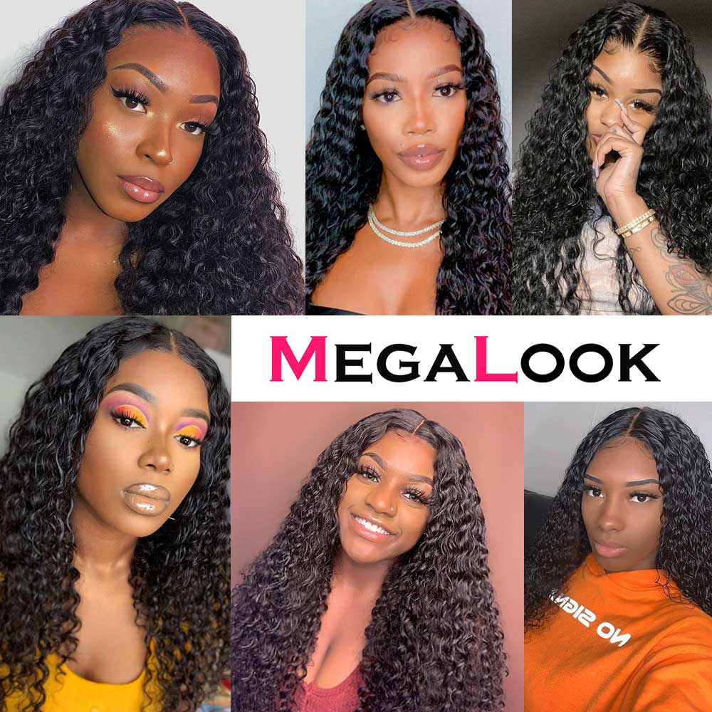 Glueless Human Hair Wig Ready To Wear Water Wave 13x4 Lace Front Wig Pre Plucked