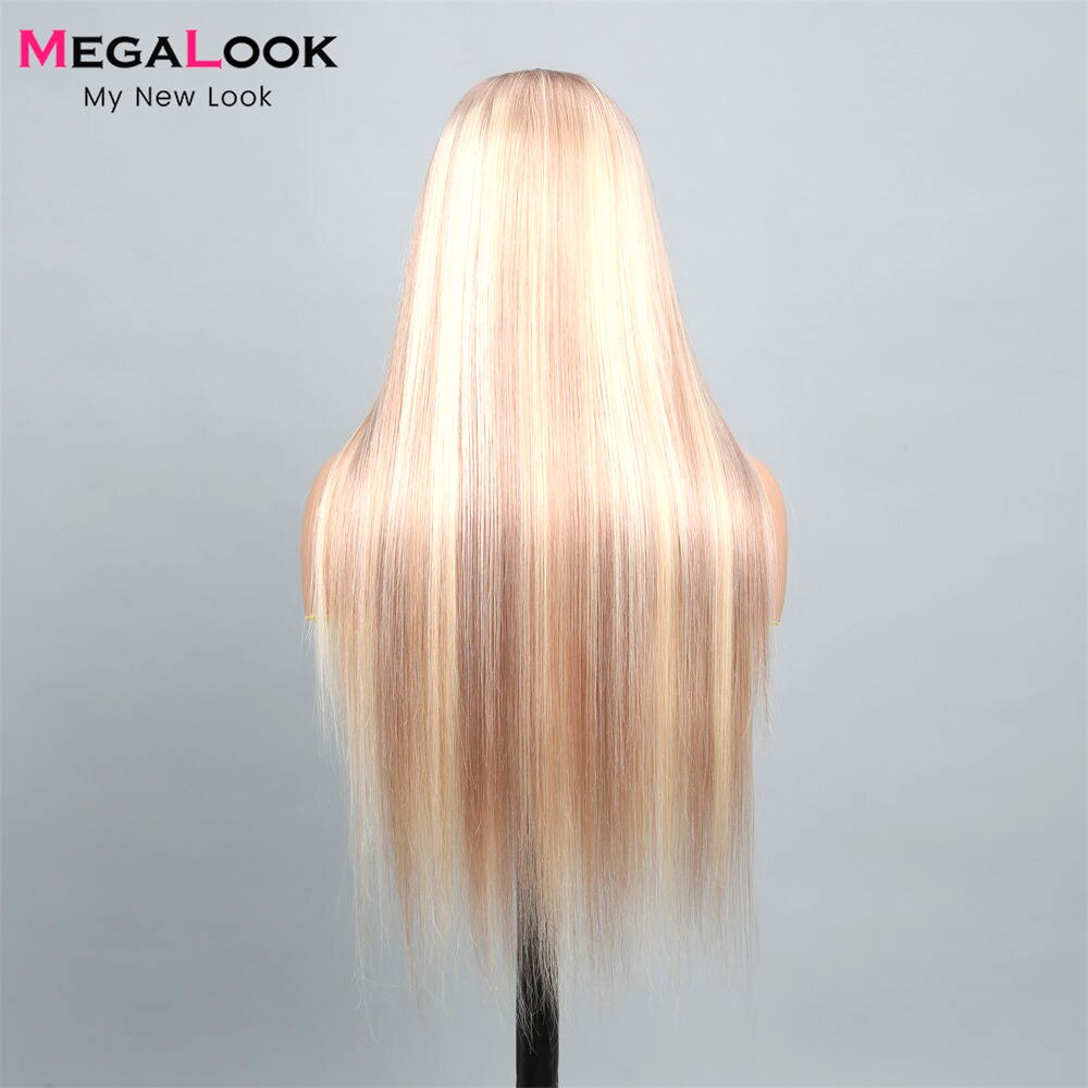 #P10/613 Blonde NEW Highlight Lace Frontal Wigs Human Hair