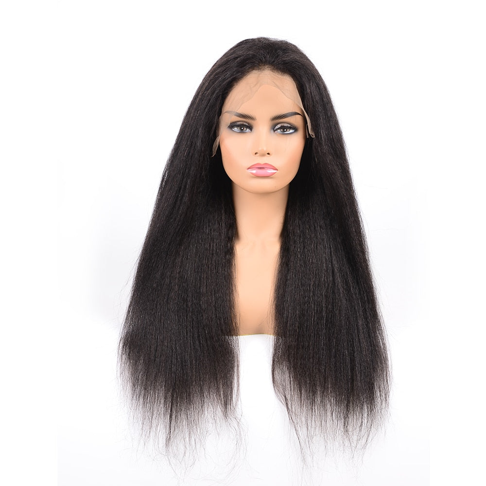 Yaki Straight Human Hair Wigs For Women