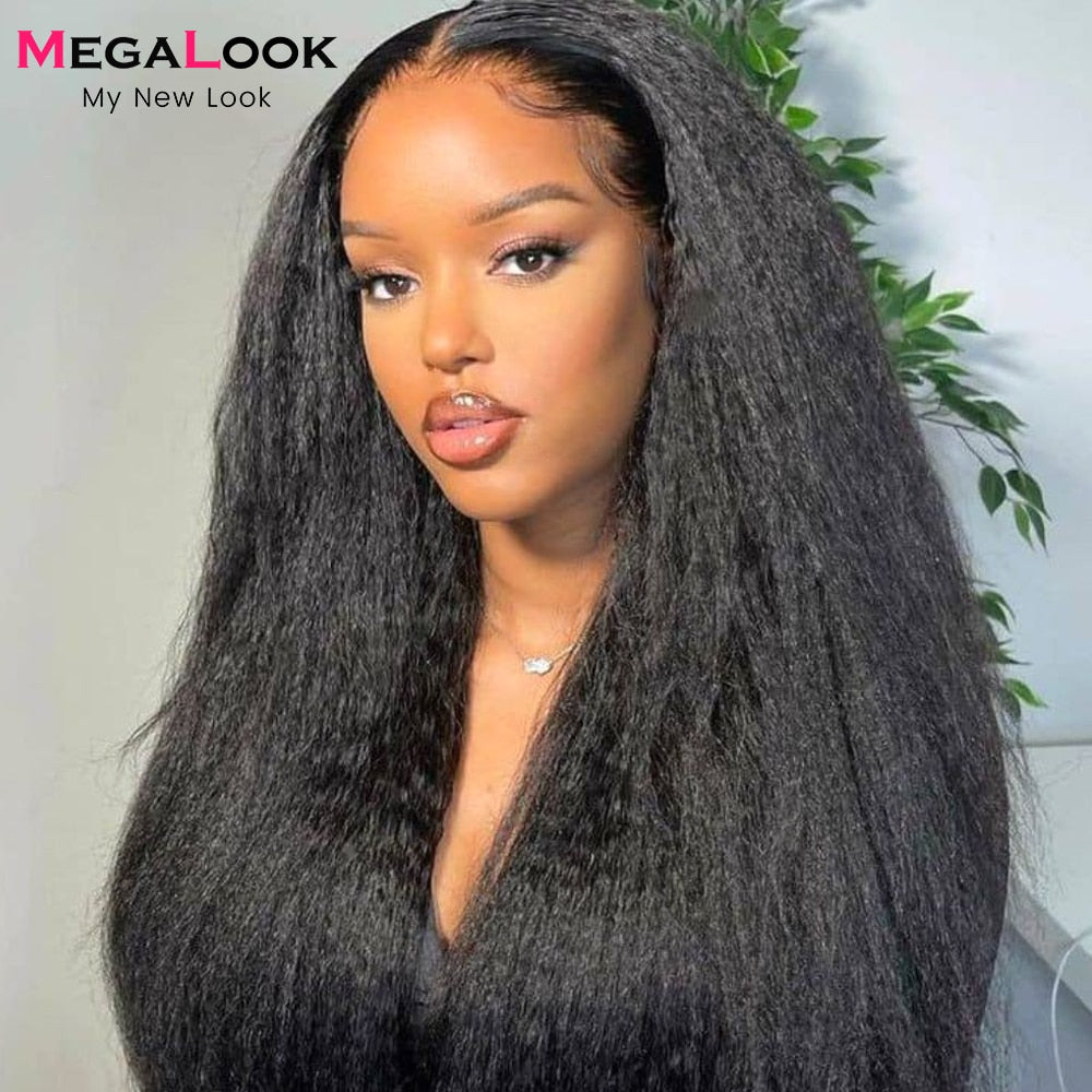 Yaki Straight Human Hair Wigs For Women